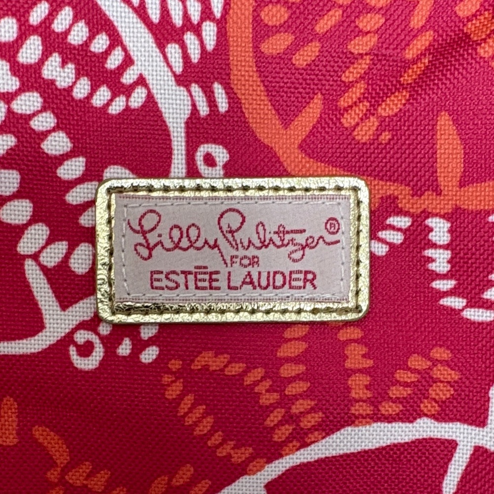 Lily Pulitzer Sand Dollar  Pink, White & Orange Tote Bag - Picture 5 of 8